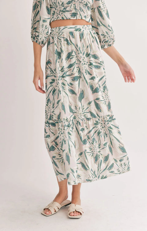 Moon and Back Tiered Maxi Skirt
