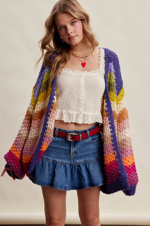 Good Mood Striped Cardigan - 2 Colours
