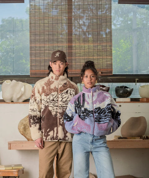 Kuwalla Printed Sherpa Fleece- 3 Colours