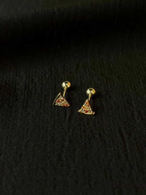 Ernest & Kelly Pizza Stud Earrings