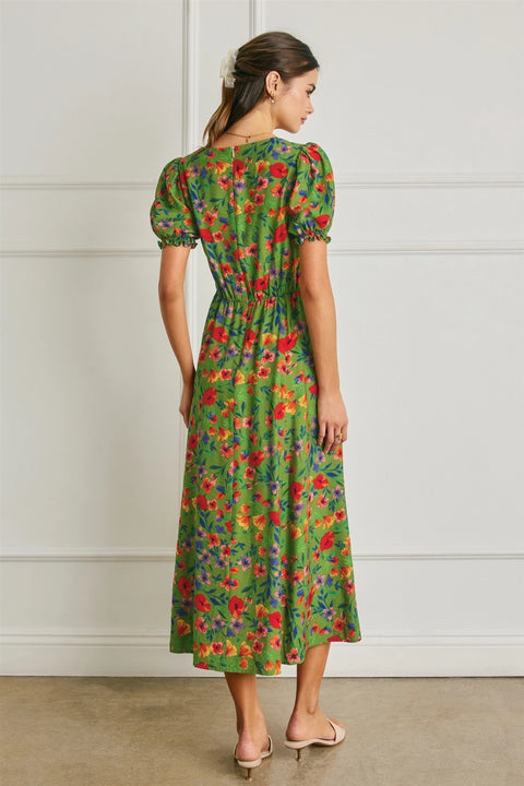 Wildflower Rush Sweetheart Midi Dress