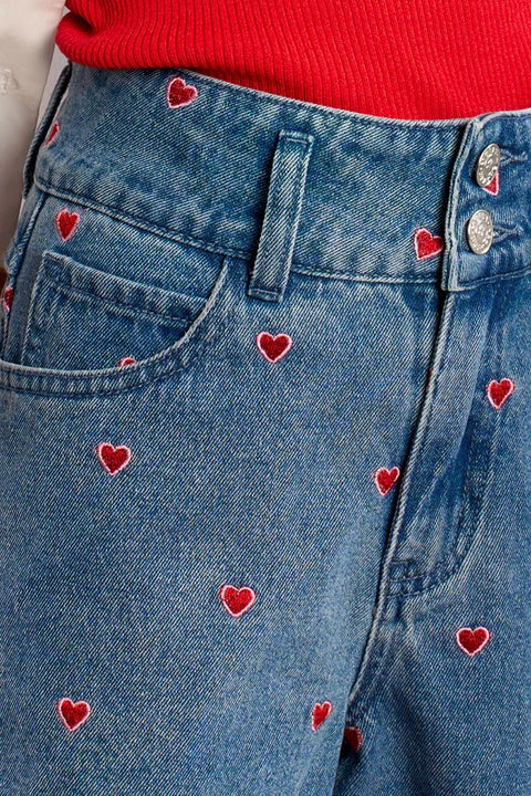 Molly Bracken Amore Embroidered Shorts