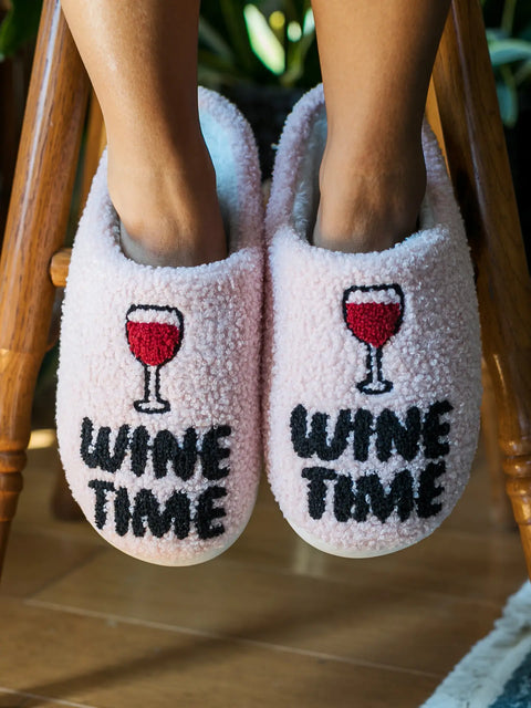 Wine Time Indoor/Outdoor Slippers