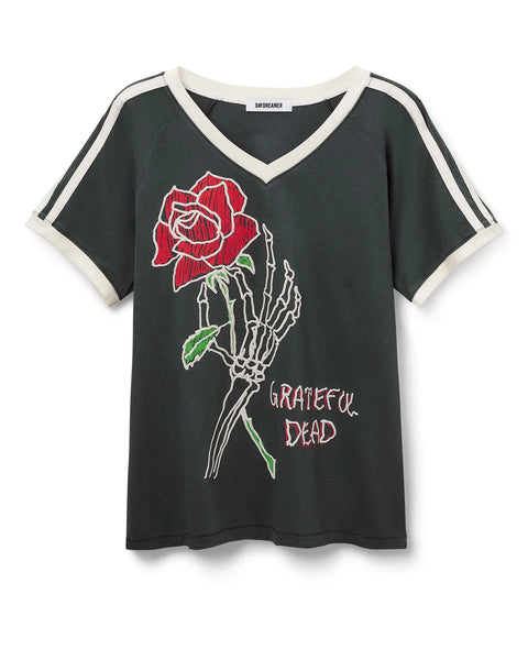 Daydreamer Grateful Dead Skeleton Rose Club Tee
