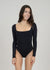 Stacy Square Neck Second Skin Bodysuit - 2 Colors