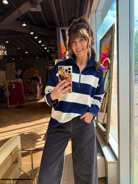 Gentle Fawn Idris Half Zip Polo Sweater