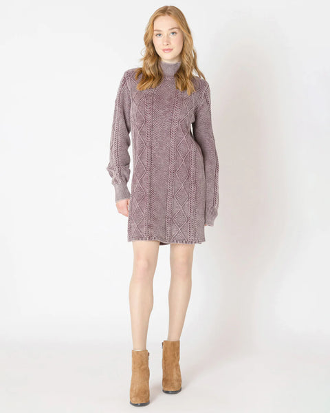 Dex Abby Cable Mock Neck Sweater Dress- 2 Colours
