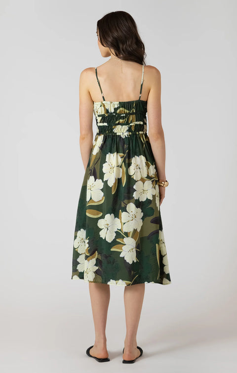 Dex Palm Blossom Midi Dress