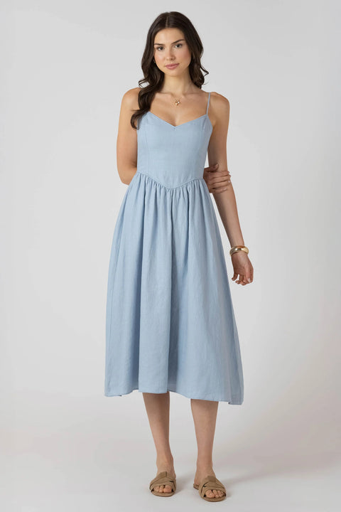 Dex V Waist Midi Dress