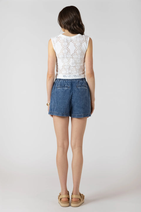 Dex Drawstring Denim Shorts- Extended Sizes