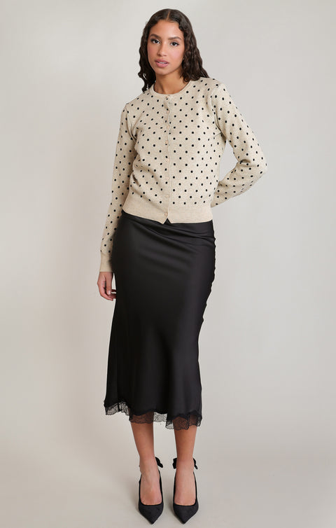 Dex Satin Lace Skirt - 2 Colours, Extended sizing