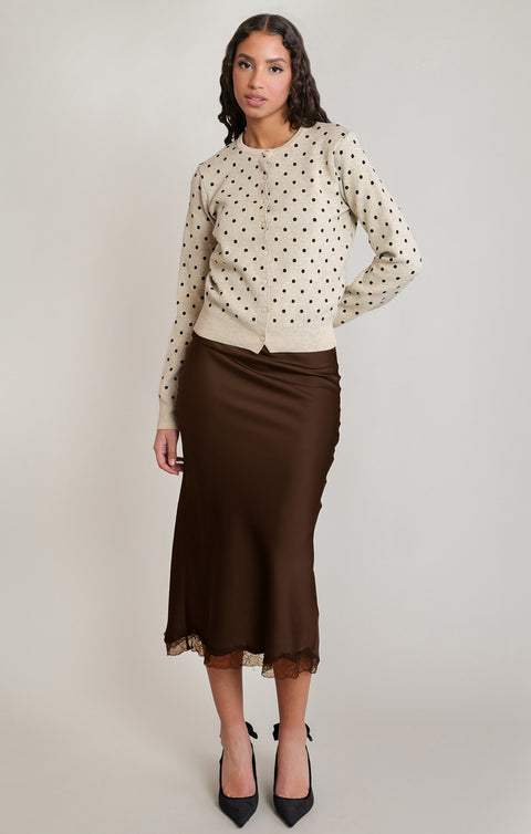 Dex Satin Lace Skirt - 2 Colours, Extended sizing