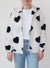 Limited Edition Black & White All Over Heart Sherpa