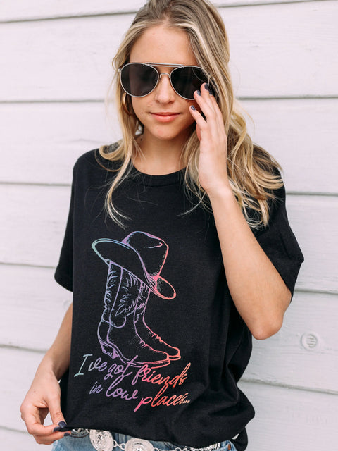 Friends In Low Places Graphic Tee
