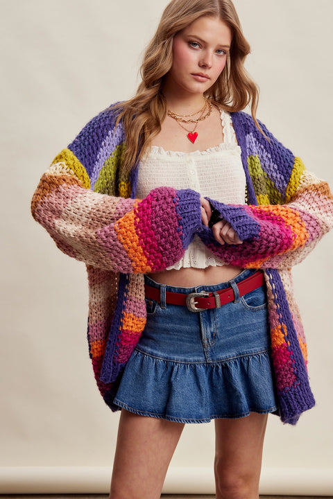 Good Mood Striped Cardigan - 2 Colours