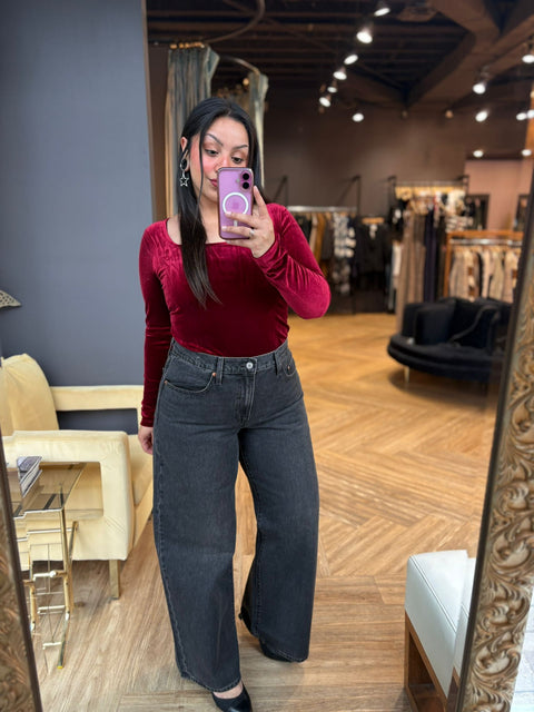 Sadie & Sage Aubrey Velvet Bodysuit