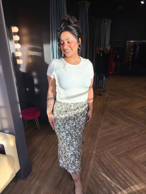 Sadie & Sage Sweet Escape Midi Skirt