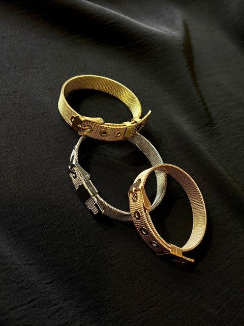 Ernest & Kelly Metal Mesh Bracelet- 3 Colours