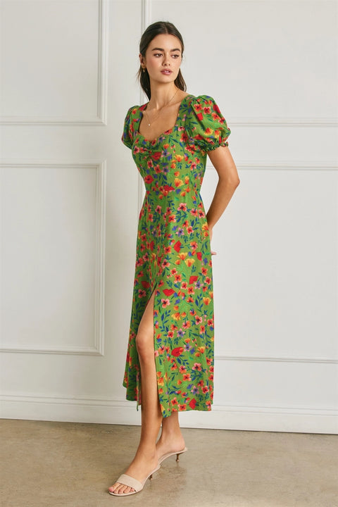 Wildflower Rush Sweetheart Midi Dress