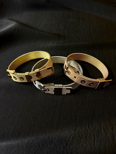 Ernest & Kelly Metal Mesh Bracelet- 3 Colours