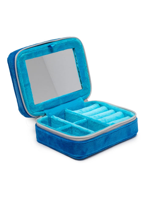 Velvet Jewelry Zip Case- 5 Colours