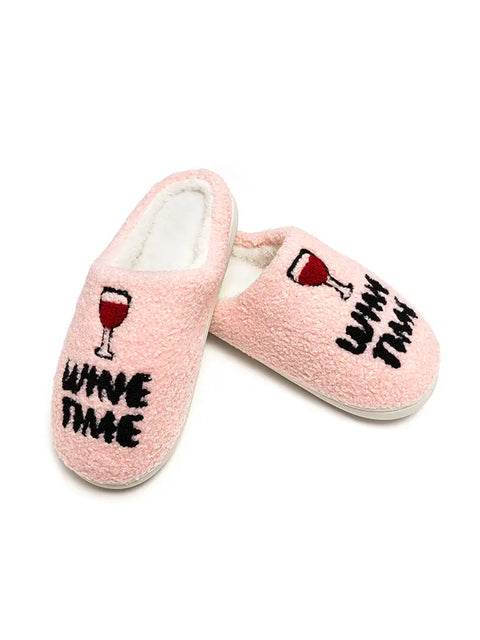Wine Time Indoor/Outdoor Slippers