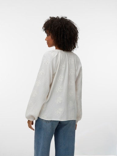 Vero Moda Natali Embroidered Top- 3 Coloyrs