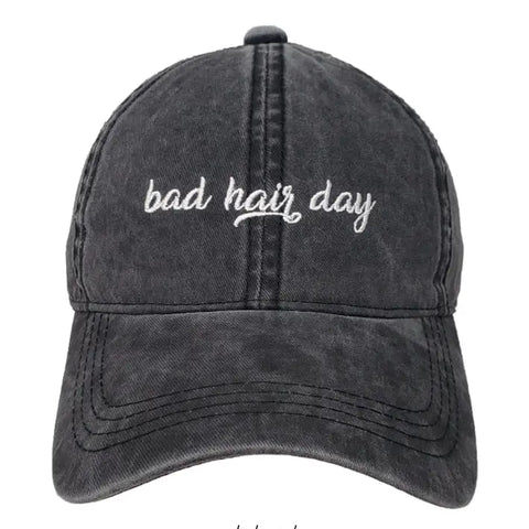 Bad Hair Day Embroidery Baseball Cap