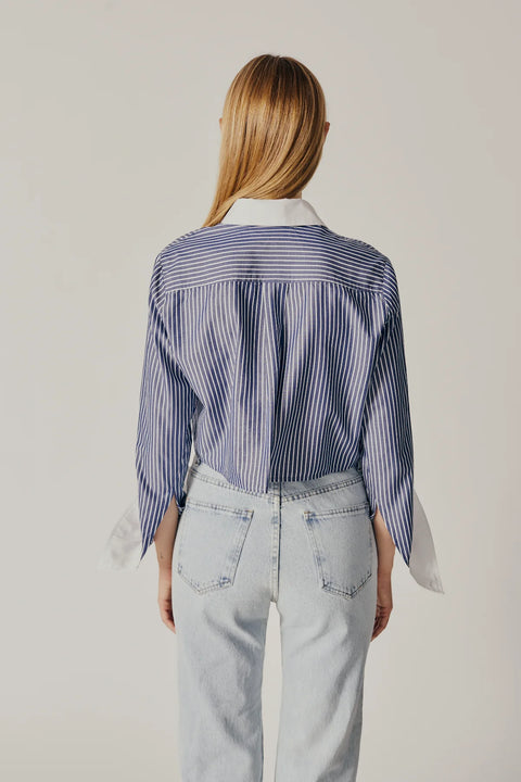 Wisteria Cropped Button Shirt