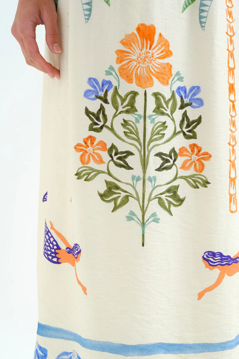 Compania Fantastica Palm Mermaid Midi Skirt
