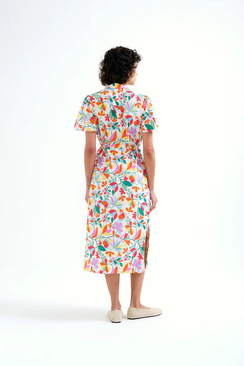Compania Fantastica Lotto Print Midi Dress