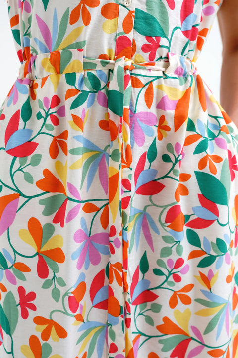Compania Fantastica Lotto Print Midi Dress