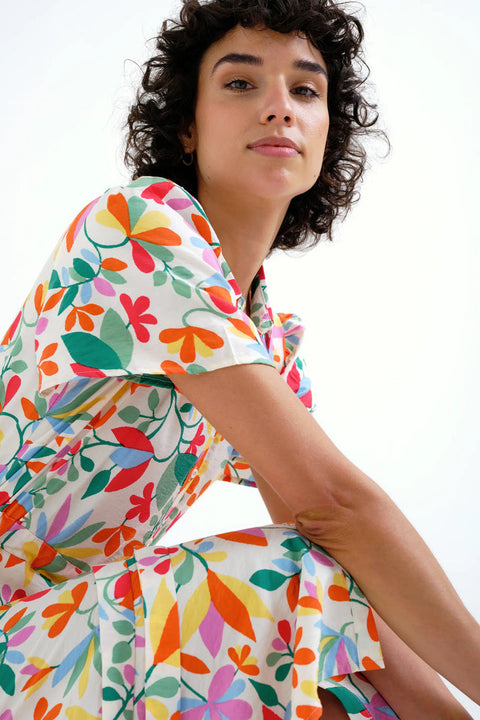 Compania Fantastica Lotto Print Midi Dress