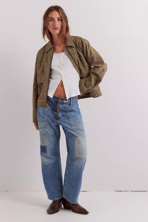 Free People Moxie Pull-On Barrel Jeans- 3 Colours