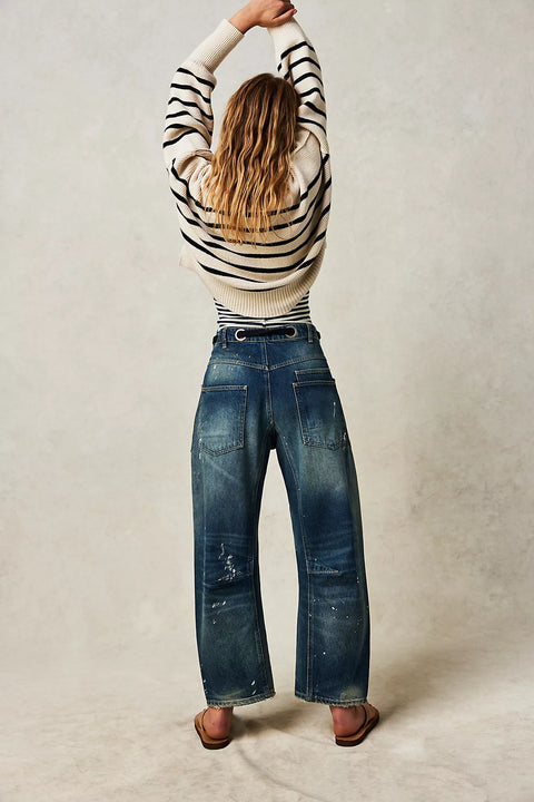 Free People Moxie Pull-On Barrel Jeans- 3 Colours