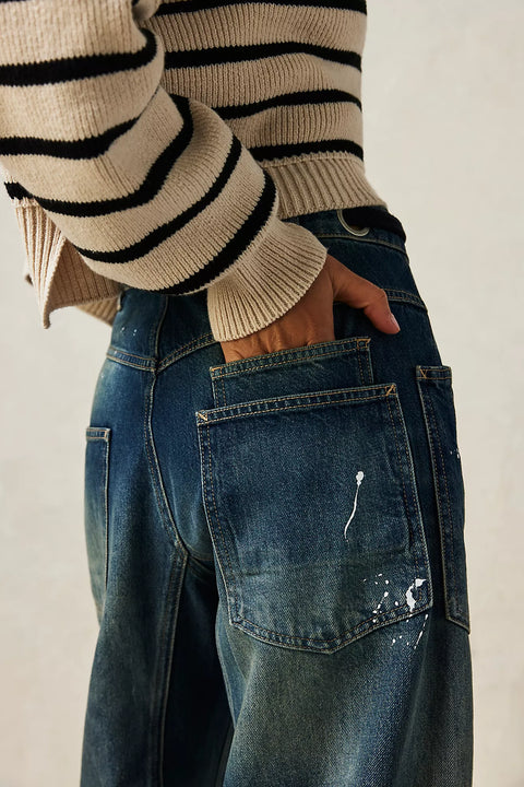 Free People Moxie Pull-On Barrel Jeans- 3 Colours