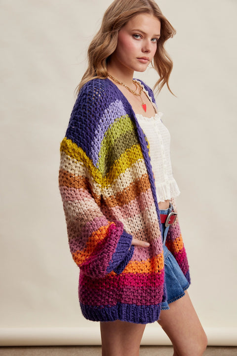 Good Mood Striped Cardigan - 2 Colours