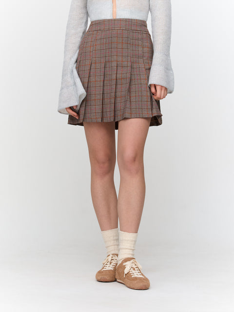 24Colours Melody Pleated Mini Skirt