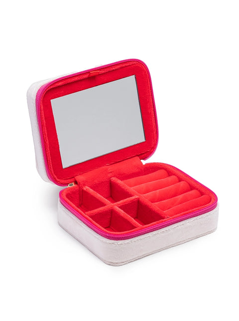 Velvet Jewelry Zip Case- 3 Colours