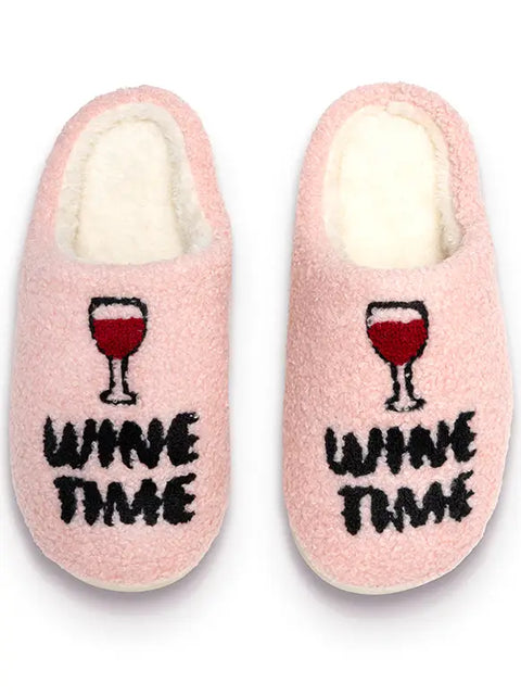Wine Time Indoor/Outdoor Slippers