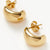 Puffy Iconic High Shine Bean Steel Forever Plated Earrings- 2 Colours