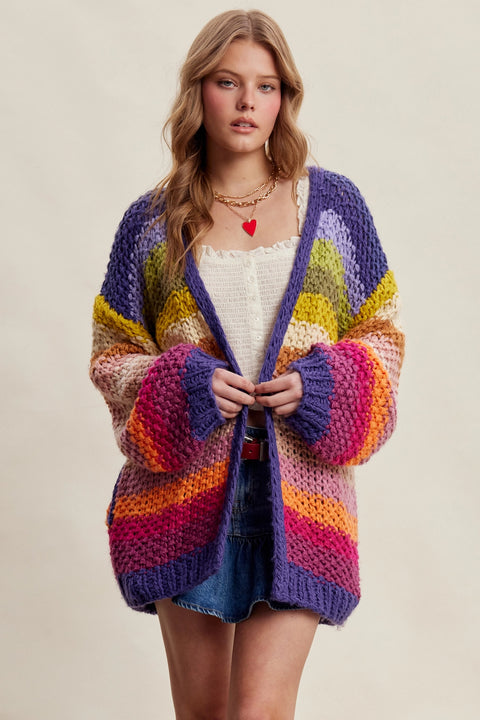 Good Mood Striped Cardigan - 2 Colours