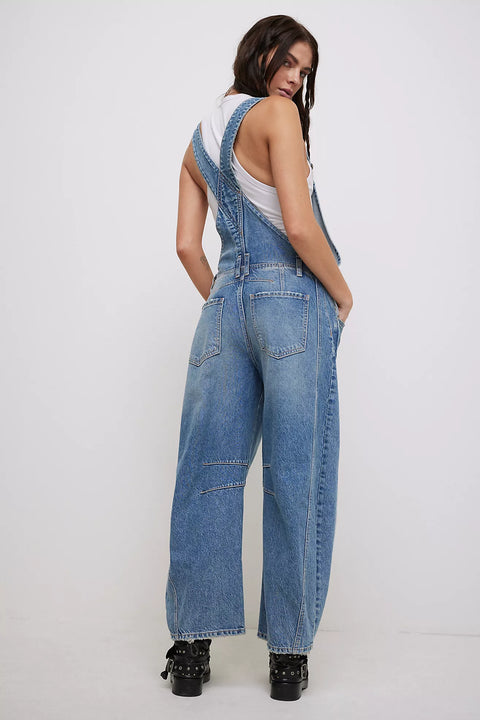 Free People Good Luck Barrel Overall