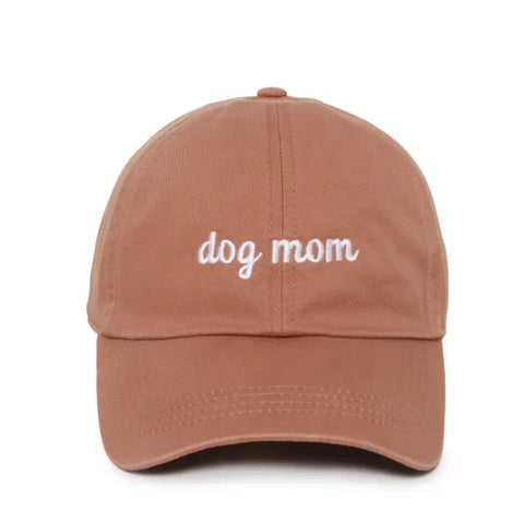 Dog Mom Embroidery Baseball Cap- 2 Colours