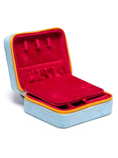 Velvet Jewelry Zip Case- 6 Colours