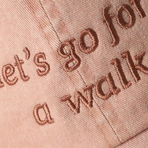Let's Go For A Walk Embroidered Baseball Cap