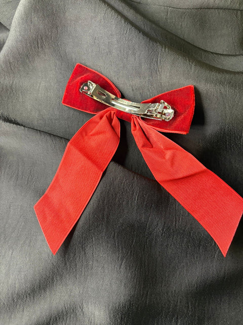 Ernest & Kelly Velvet Hair Bows- 2 Colours