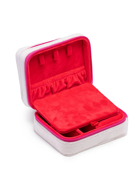 Velvet Jewelry Zip Case- 3 Colours