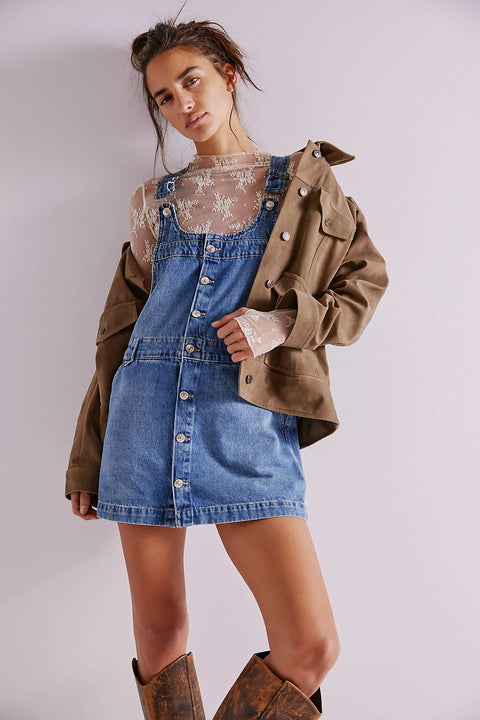 Free People Edie Denim Skirtall