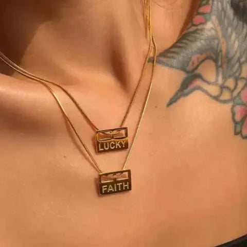 LOVE < LUCKY < FAITH  Necklace- 3 Styles